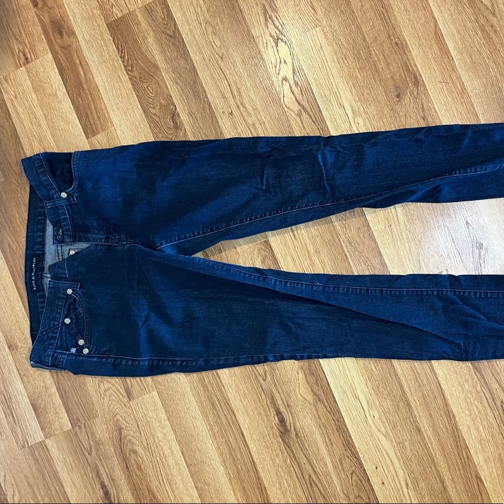 Tall Mid rise dark blue skinny Jean y2k